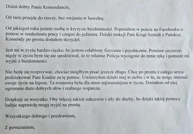 Podziękowanie dla policjantki z komisariatu III w Sosnowcu - Wiadomości Policja Śląska