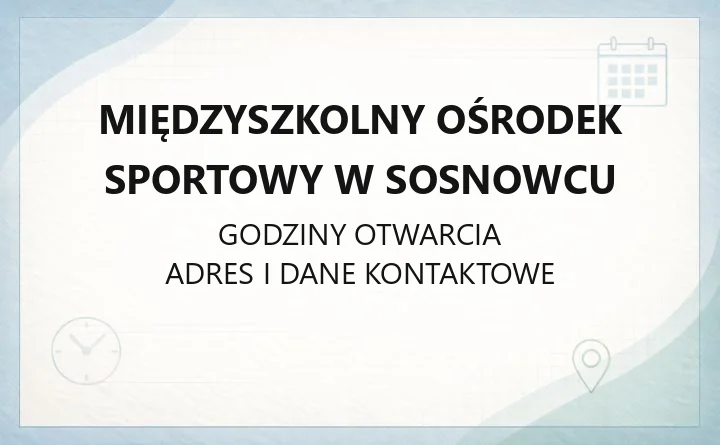 Międzyszkolny Ośrodek Sportowy w Sosnowcu - kontakt, zawody sportowe, dostępność