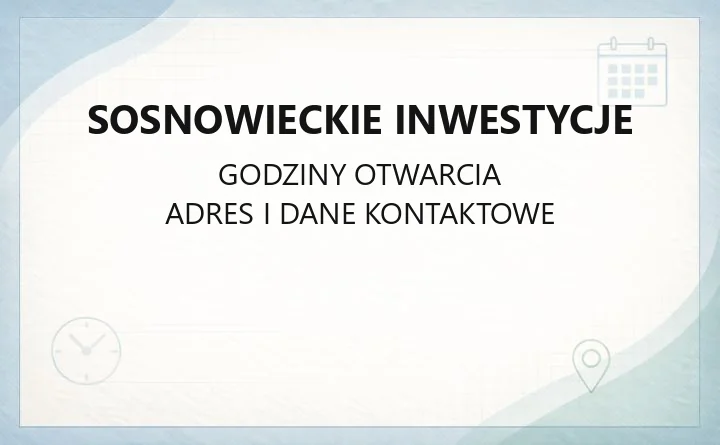 Sosnowieckie Inwestycje - kontakt, inwestycje drogowe i miejskie