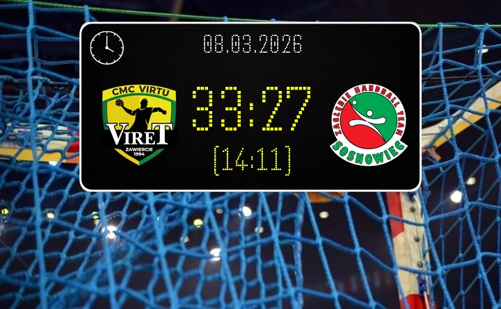 [PIŁKA RĘCZNA] CMC VIRTU VIRET Zawiercie – Zagłębie Handball Team Sosnowiec 33:27 – I Liga Mężczyzn (Grupa D), kolejka 19