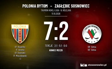 [HOKEJ] Tauron Hokej Liga – Polonia Bytom – Zagłębie Sosnowiec 7:2