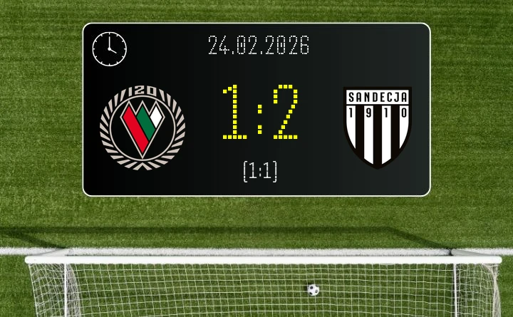 [PIŁKA NOŻNA] Zagłębie Sosnowiec – Sandecja Nowy Sącz 1:2 – porażka u siebie w 17. kolejce Betclic 2. liga