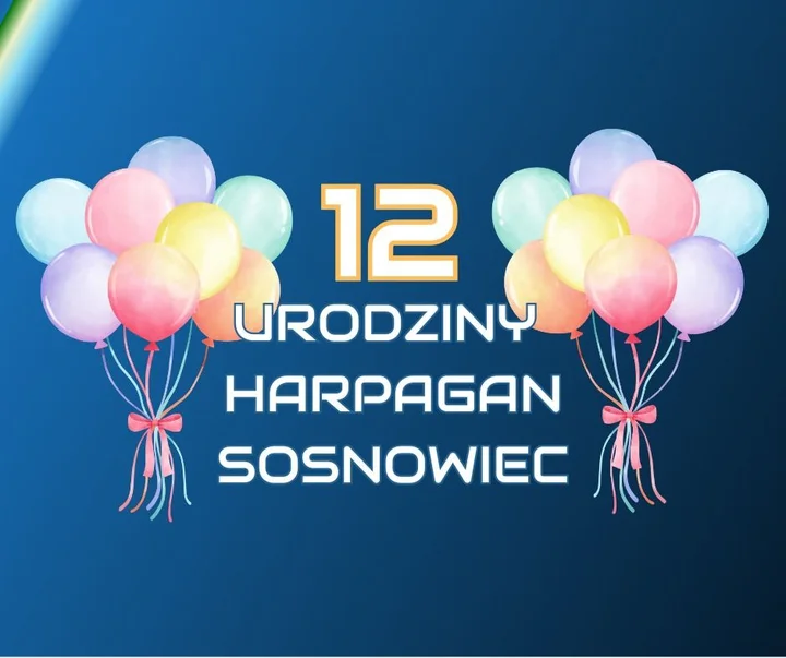 Grafika promocyjna wydarzenia Harpagańskie Nordikowanie — 12. urodziny Harpagan Sosnowiec