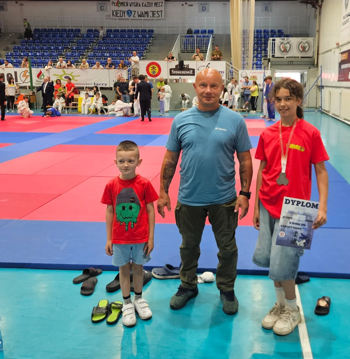 Grafika promocyjna wydarzenia Międzynarodowe zawody judo w Sosnowcu w 2025 roku