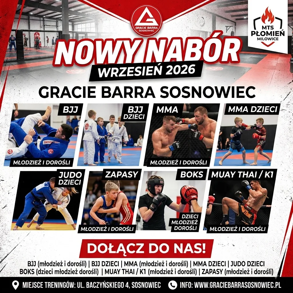 Grafika promocyjna wydarzenia Nowy Nabór Wrzesień 2026 – sporty walki