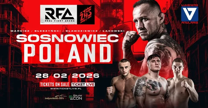 Grafika promocyjna wydarzenia RFA 27 x ZHS Sosnowiec — gala walk MMA i stójkowych w Arenie Sosnowiec