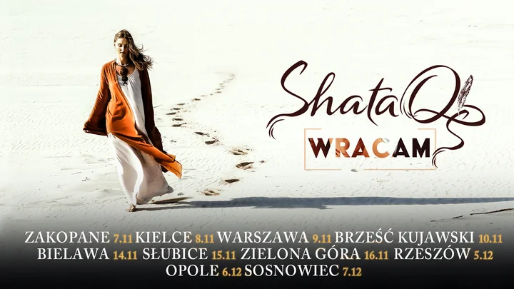 Obrazek przedstawia grafikę promocyjną wydarzenia Koncert ShataQS w Sosnowcu – 7 grudnia 2025