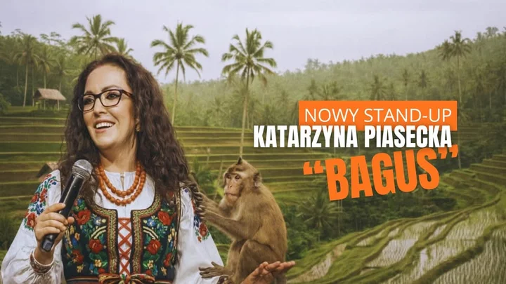 Grafika promocyjna wydarzenia Katarzyna Piasecka — BAGUS: nowy program stand-up w Sosnowcu