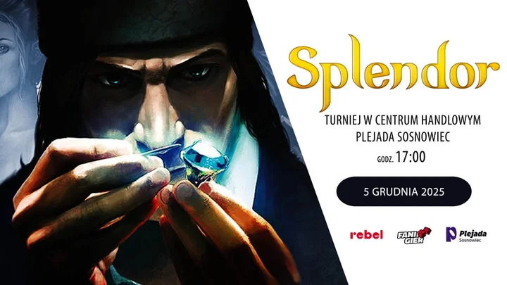 Grafika promocyjna wydarzenia SPLENDOR — turniej w Centrum Handlowym Plejada Sosnowiec