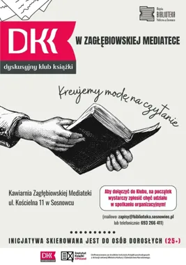 Grafika promocyjna wydarzenia DKK | Dyskusyjny Klub Książki w Sosnowcu – spotkanie dla miłośników literatury