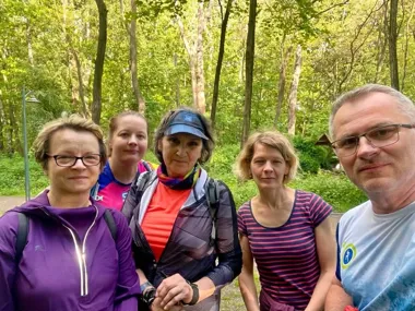 Grafika promocyjna wydarzenia Harpagańskie Nordikowanie vol. 184 w Sosnowcu – otwarty trening nordic walking