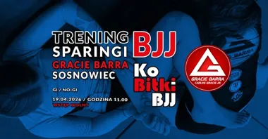 Grafika promocyjna wydarzenia KoBitkowy trening + sparingi BJJ w Sosnowcu – kobiece spotkanie na macie