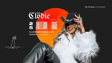 Grafika promocyjna wydarzenia Clödie w Sosnowcu – koncert w Kominie