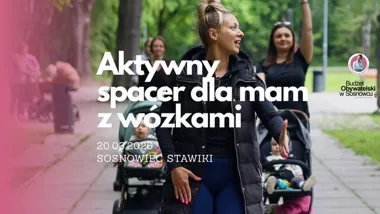 Grafika promocyjna wydarzenia MUMMoc! — Aktywny spacer dla mam z wózkami w Sosnowcu