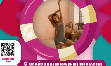 Grafika promocyjna wydarzenia W Sosnowcu zadbasz o ciało podczas bezpłatnego treningu w plenerze
