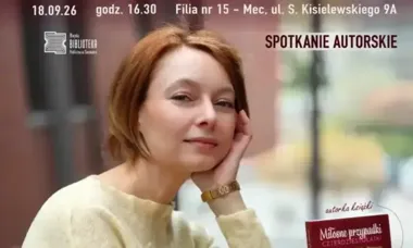 Grafika promocyjna wydarzenia Spotkanie autorskie z Joanną Wolańską