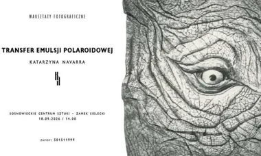 Grafika promocyjna wydarzenia Warsztaty fotograficzne z transferu emulsji polaroidowej