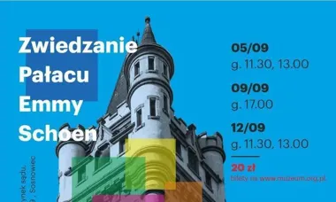 Grafika promocyjna wydarzenia Wrześniowe zwiedzanie Pałacu Emmy