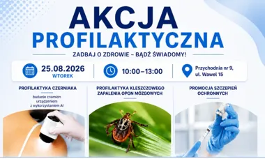 Grafika promocyjna wydarzenia Zadbaj o zdrowie zanim pojawią się objawy
