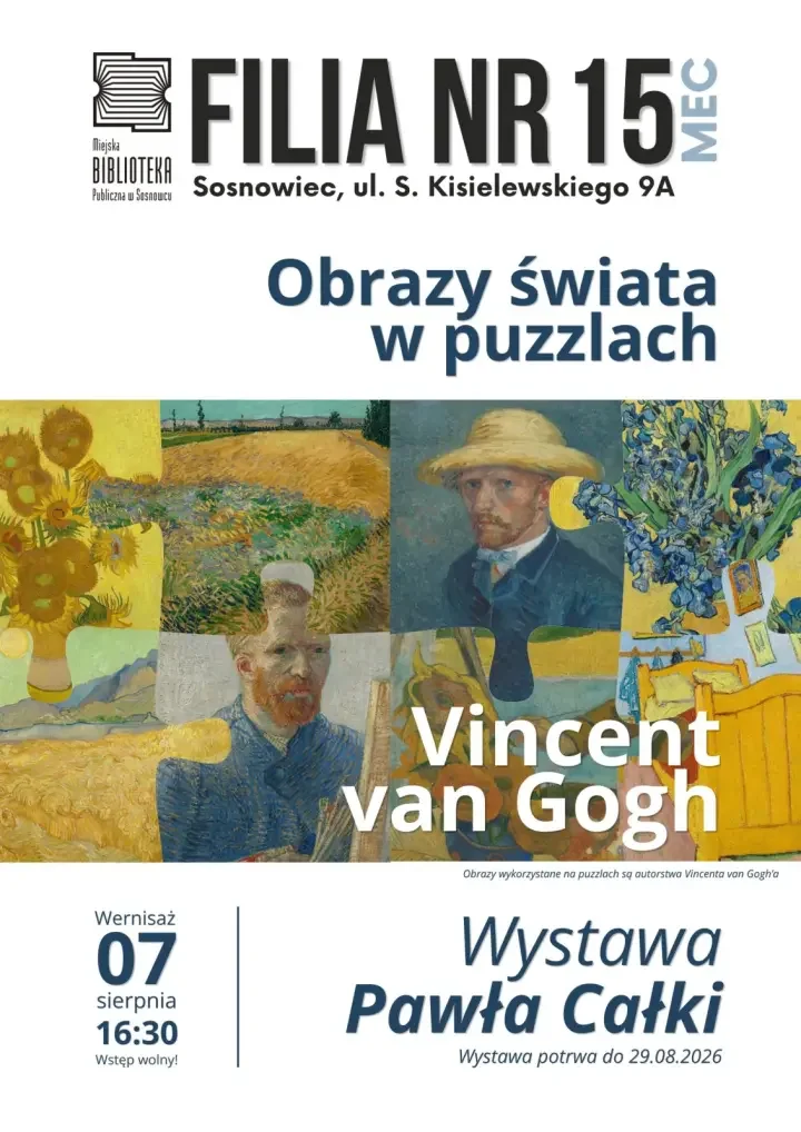 Grafika promocyjna wydarzenia Wernisaż wystawy Pawła Całki „Obrazy świata w puzzlach”