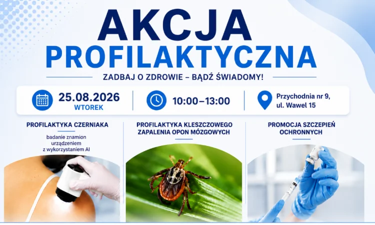 Grafika promocyjna wydarzenia Zadbaj o zdrowie zanim pojawią się objawy