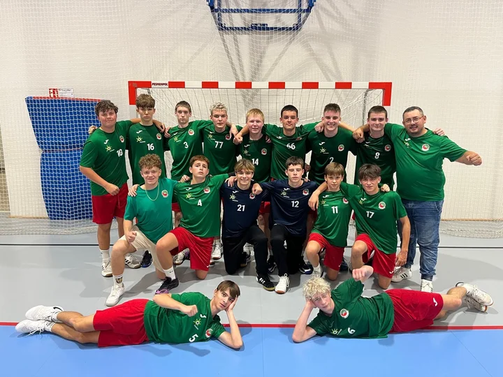 Obrazek przedstawia grafikę promocyjną wydarzenia Mecz o mistrzostwo Śląska juniorów młodszych: Zagłębie Handball Team Sosnowiec vs Husaria Lubliniec