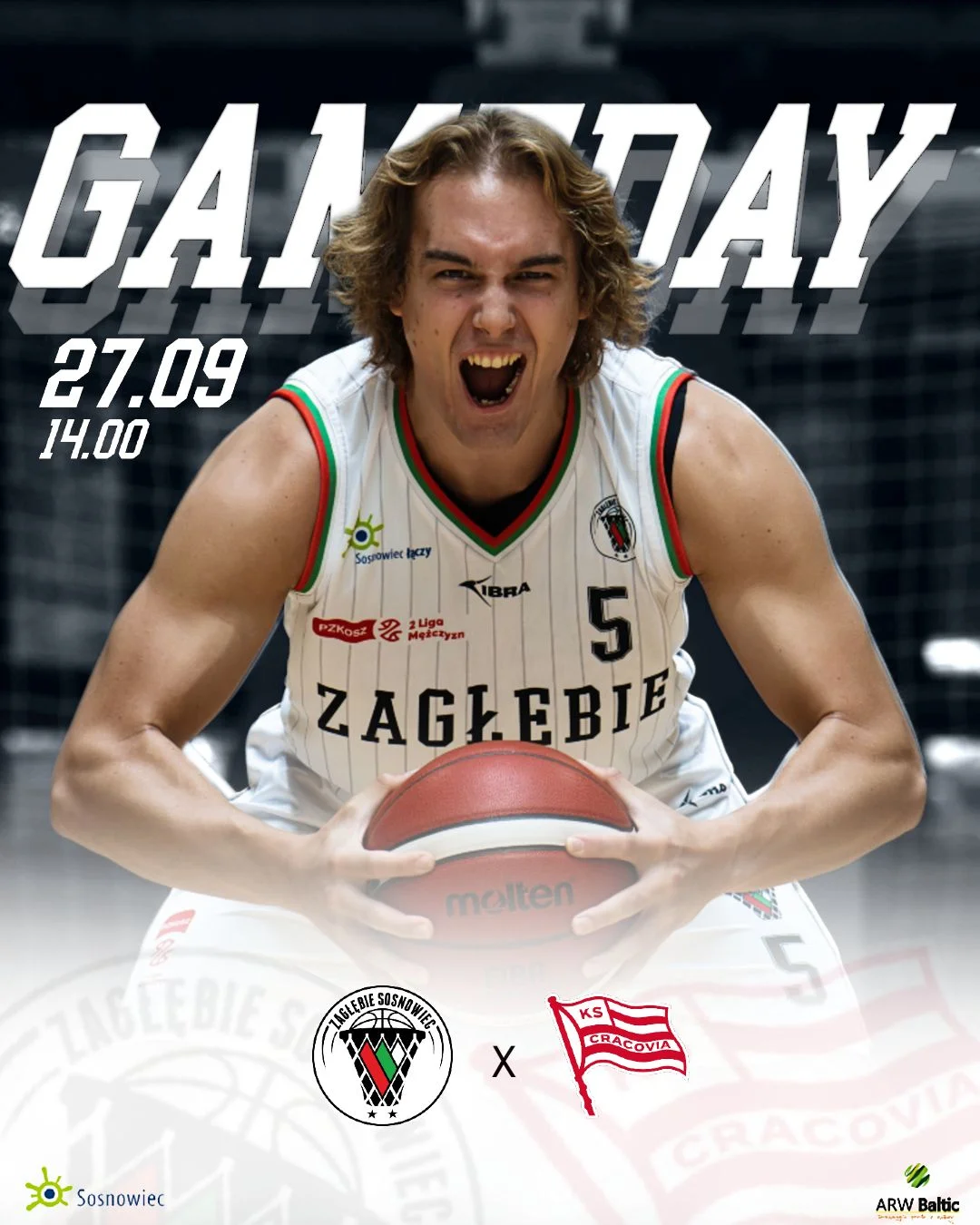 Grafika promocyjna wydarzenia Zagłębie Sosnowiec – KS Cracovia 1906: pierwszy mecz
