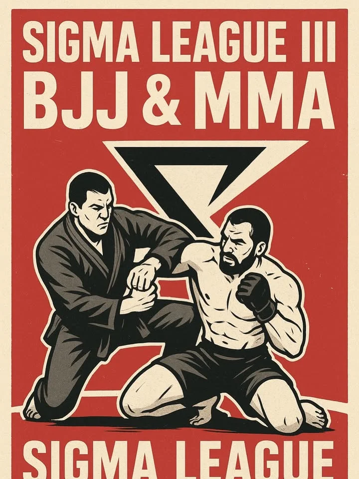 Grafika promocyjna wydarzenia Zawody BJJ & MMA Sosnowiec — 3. edycja ogólnopolskich zmagań (gi, nogi, amatorskie MMA)