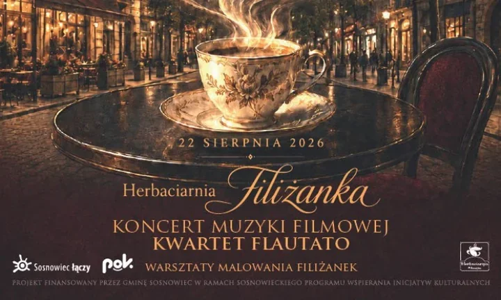Filiżanki, muzyka filmowa i pędzle. Kameralne wydarzenie w Sosnowcu