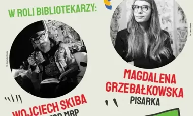 Magdalena Grzebałkowska za bibliotekarską ladą. W Sosnowcu role się odwrócą
