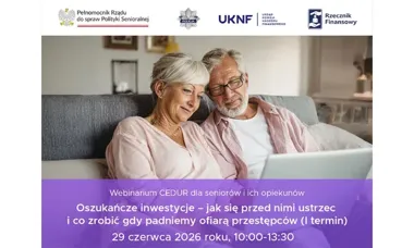 Seniorzy na celowniku oszustów. KNF szykuje darmowe szkolenie online