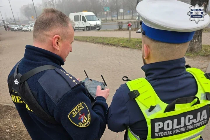 Dron ujawnił niemal 160 wykroczeń przy przejściach w Sosnowcu
