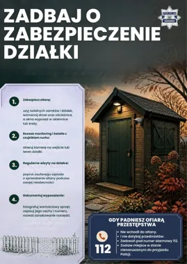 Puste ogródki działkowe jesienią. Tak można ograniczyć ryzyko włamania