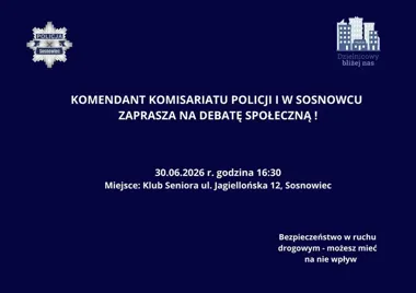 W Sosnowcu policja stawia na debatę - padnie temat bezpieczeństwa na drogach