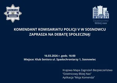 Komendant zaprasza na debatę o bezpieczeństwie - seniorzy i oszustwa w centrum uwagi