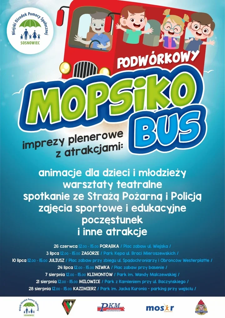 Podwórkowy MopsikoBus ruszał na sosnowieckie podwórka z teatrem dla dzieci